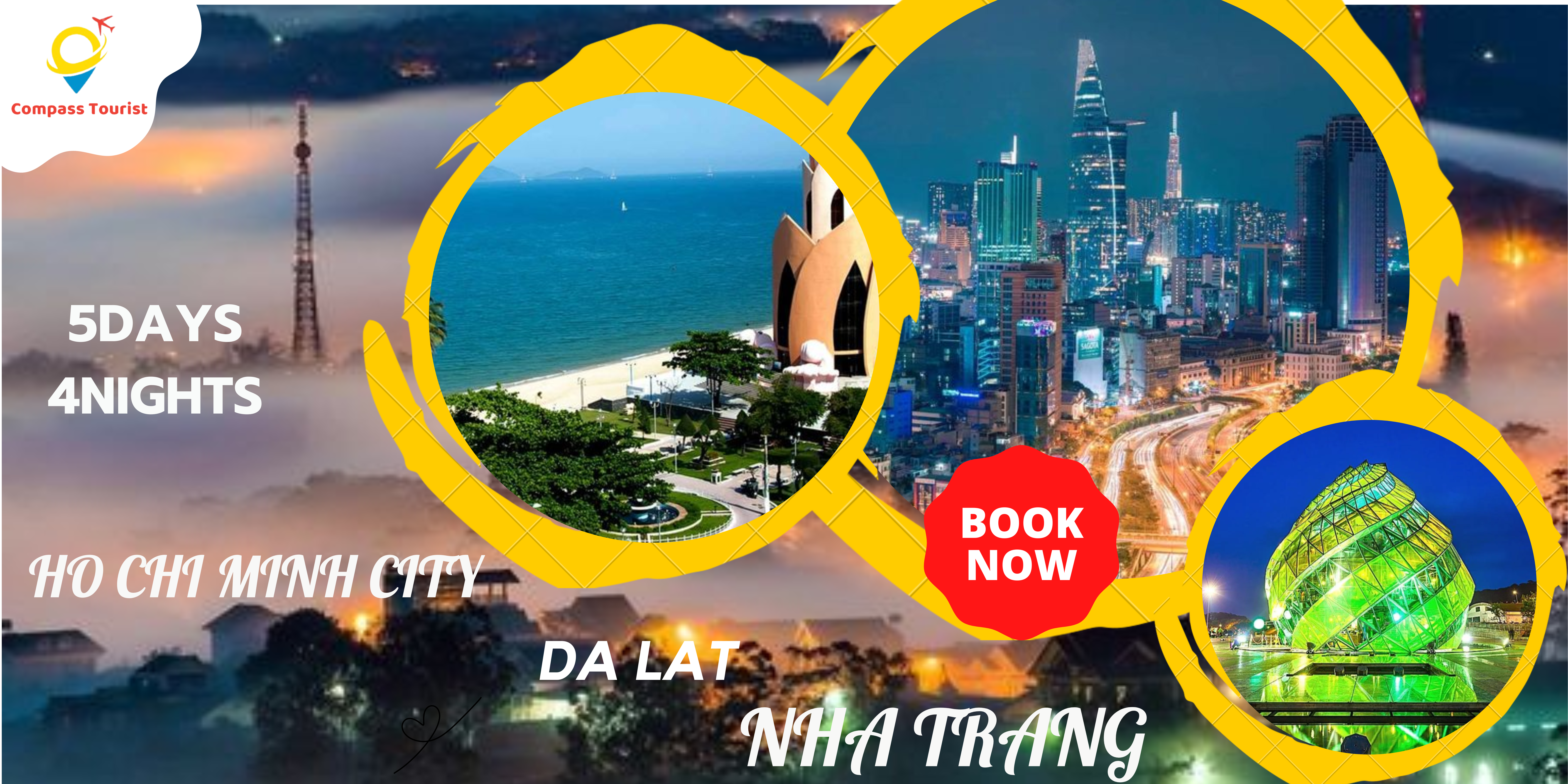 Ho Chi Minh City – Dalat – Nha Trang 5 days 4 nights